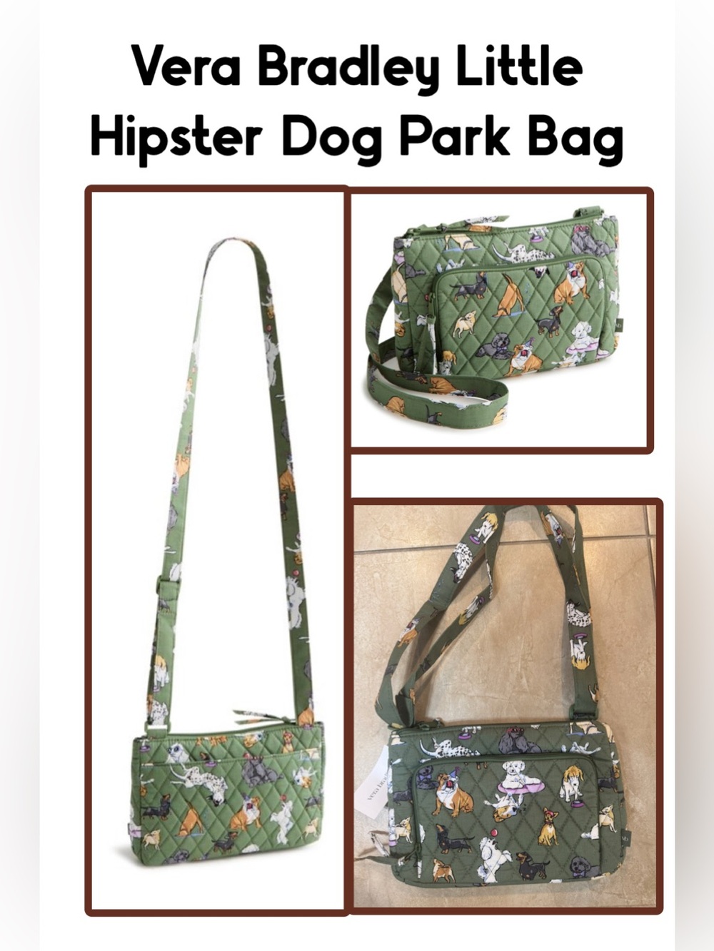 Vera Bradley Little Hipster Dog Park Bag